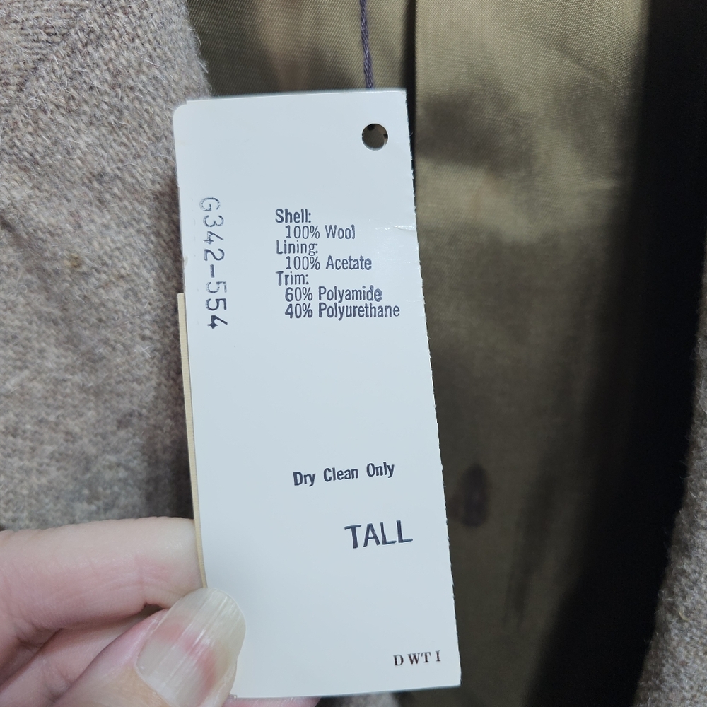NWT Vintage Pendleton Wool Blazer Jacket Leather Shoulders Elbows Size 42 Tall. - Picture 12 of 13